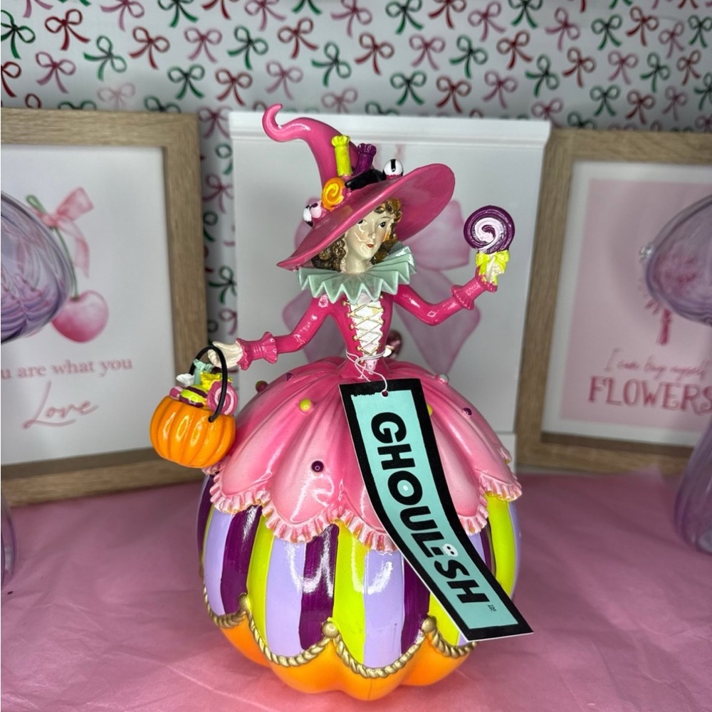Halloween Whimsical Pink Fairy Candy Witch